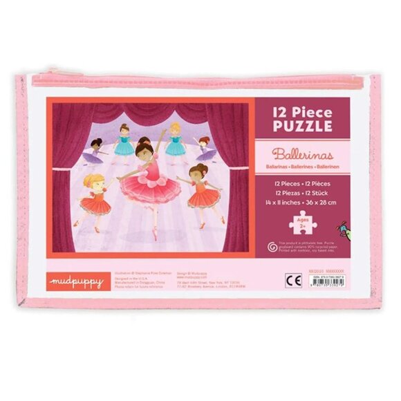 mudpuppy Ballerinas Pouch Puzzle, pink - Picture 1 of 5